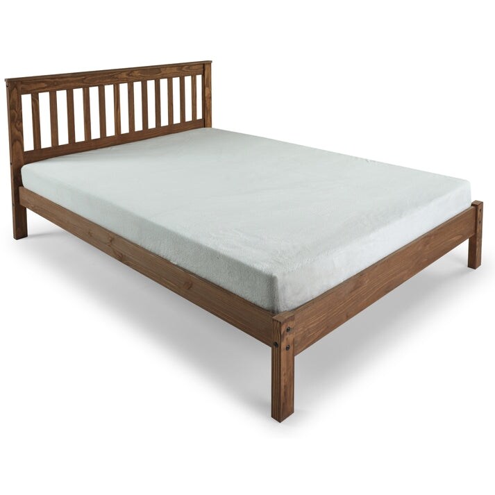 家具 Double Bed Wood Slatted Full Double Size Bed Corona Collection | Furniture